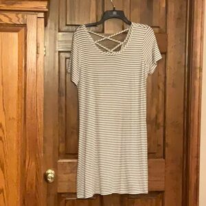 Prospect White/Blk Striped Dress NWOT